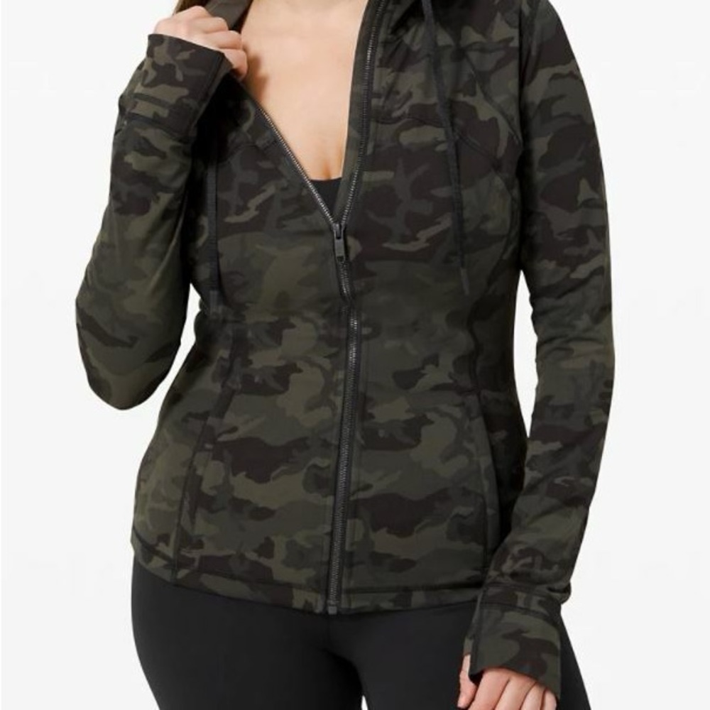 lululemon athletica Camo Define Jacket - Black and Green (Sz 12)